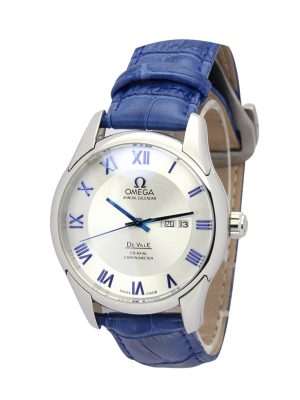 Omega De Ville Hour Vision blue leather