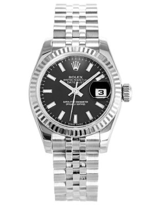 Rolex Datejust Black Ladies 179174