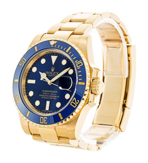 Rolex Submariner Blue Dial Gold 116618LB