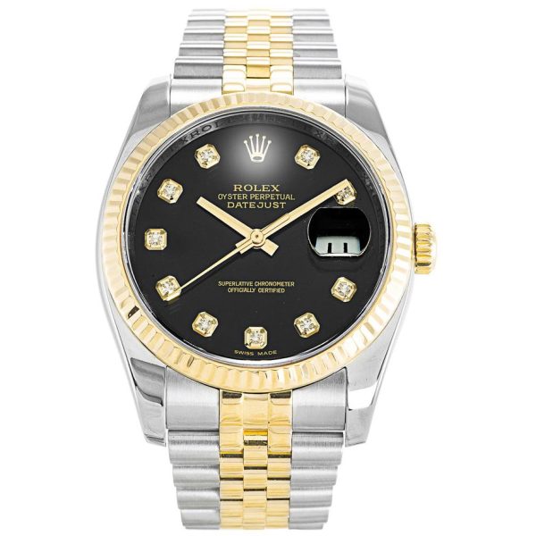 Rolex Datejust Two Tone Black